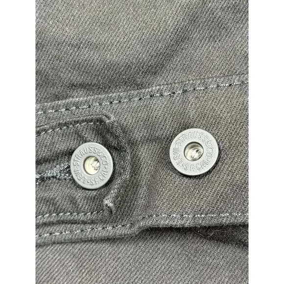 Levi's Mens Button Front Cotton Denim Trucker Jean Jacket Color Black XXL2XL